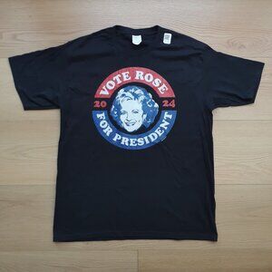 Vote Rose For President 2024 - New Men's Large Black T-Shirt